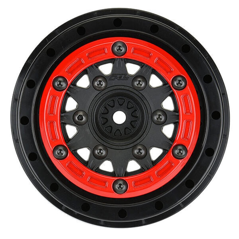 PROLINE RAID 2.2/3.0 Inch RED/BLK BEADLOC 6×30 HEX SC WHEELS