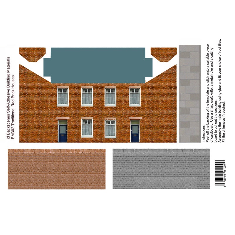 BM302 NEW &  IMPROVED RED BRICK HOUSES 00 BUILDING PAPERS