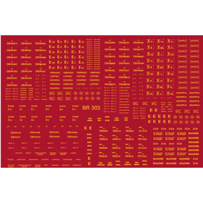 BR ENGINEERING WAGON YELLOW DECALS