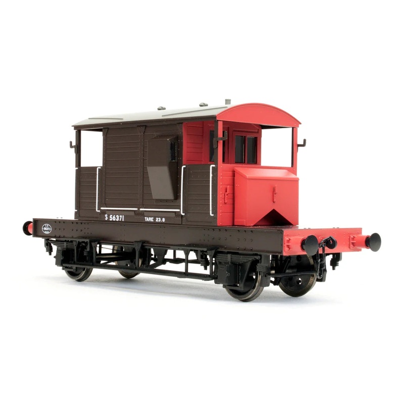 Brake Van SR Brown / Red Small Letters Uneven Plank S56371
