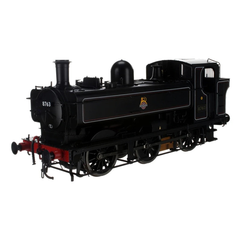 Class 57xx Pannier 8763 BR Lined Black  Early Crest