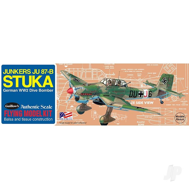 Guillows Junkers JU 87-B Stuka 41.9cm 16 1/2 inches – Box Worn
