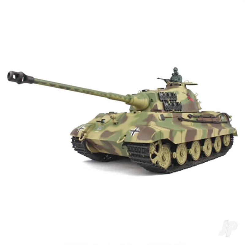 Heng Long1:16 German King Tiger Henschel with Infrared Battle System (2.4GHz +  Shooter + Smoke + Sound + Metal Gearbox + Metal Tracks + Sprocket + Idler) EX DISPLAY