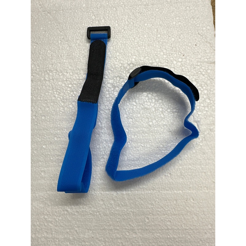 Two Velcro 400mm long 20 mm wide Battery Straps Blue