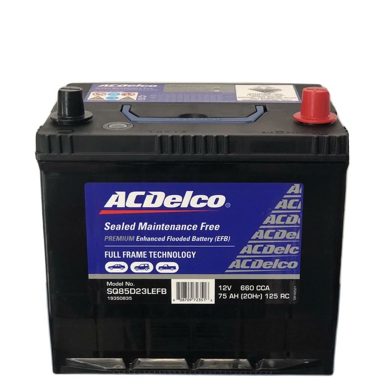AC DELCO Q85LEFB Start Stop Battery 660 CCA 55D23L Q-85 Q85L 115d23l SQ85LEFB, SQ85D23LEFB