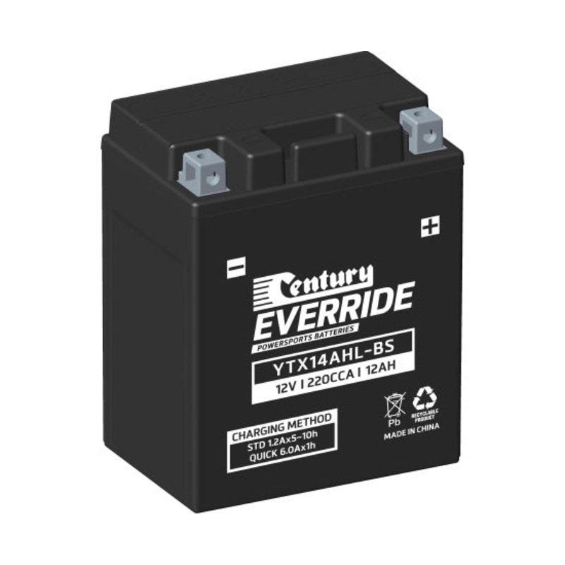 Century YTX14AHL-BS Hi Performance AGM Battery 220 CCA 12AH