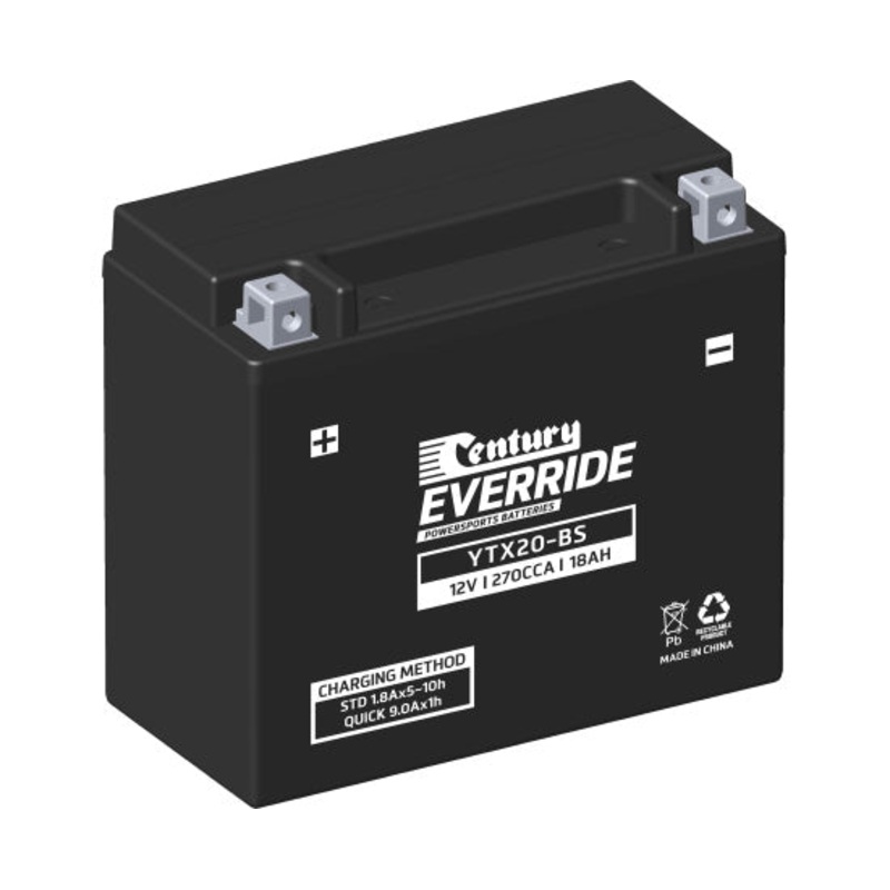 Century YTX20-BS Hi Performance AGM Battery 270 CCA 18AH