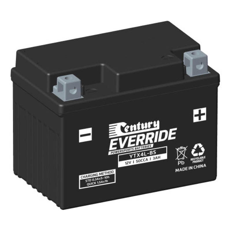 Century YTX4L-BS Hi Performance AGM Battery 50 CCA 3AH
