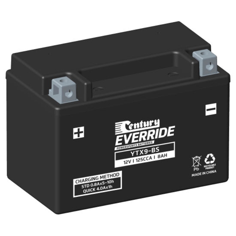 Century YTX9-BS Hi Performance AGM Battery 125 CCA 8 AH