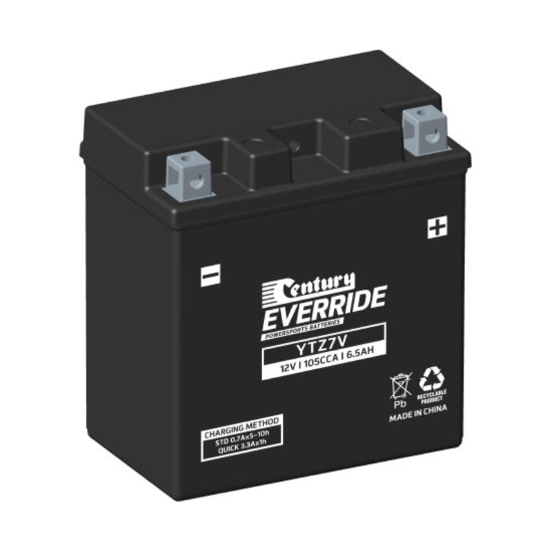Century YTZ7V Hi Performance AGM Battery 105 CCA 6.5AH