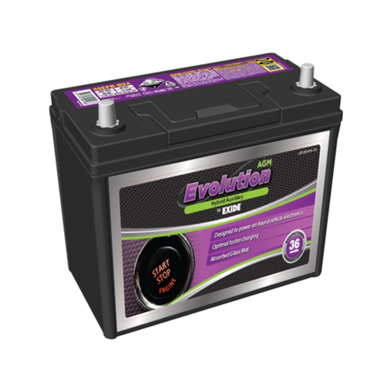 Exide Hybrid Auxiliary AGM Battery XB24R-AGM – S46B24R