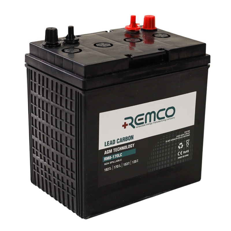Remco Lead Carbon Deep Cycle Battery RM8-170LC 8V 170AH – Special Order