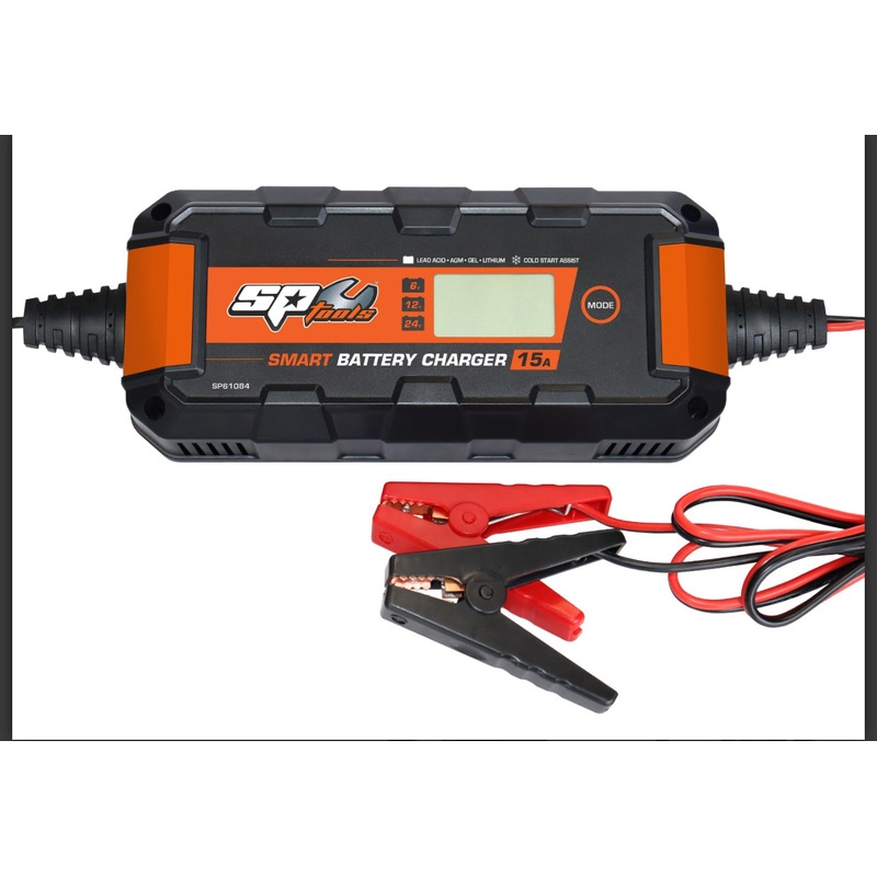 SMART BATTERY CHARGER – 8 STAGE MULTI VOLT – 6, 12V & 24V – 15A SP61084