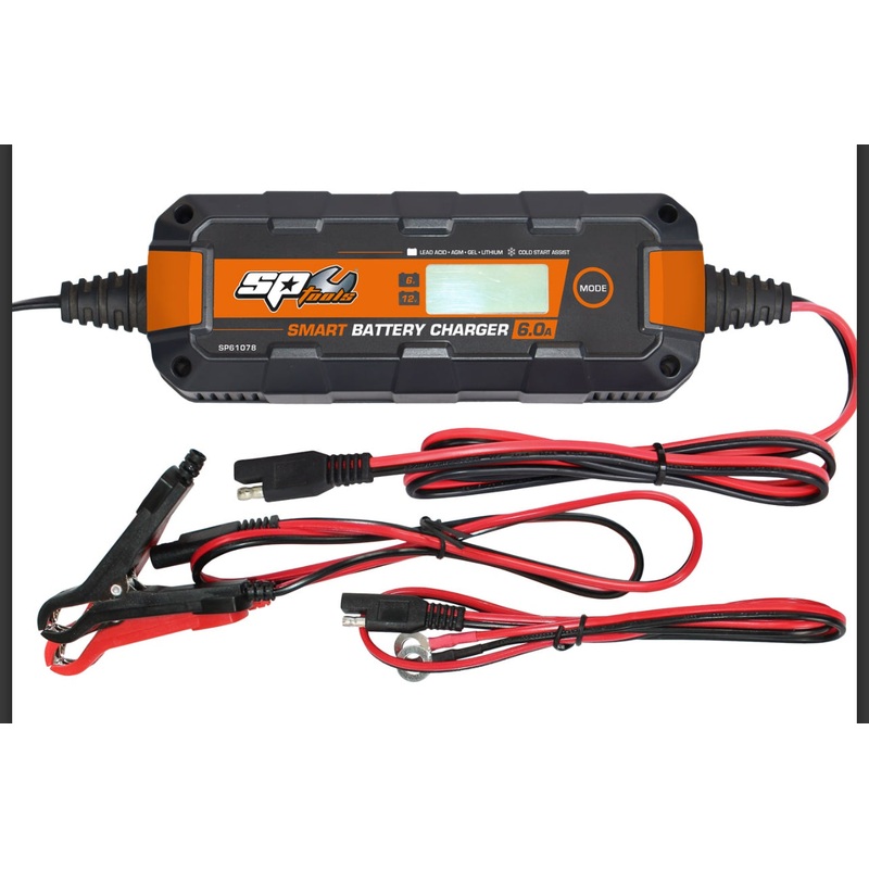 SMART BATTERY CHARGER – 8 STAGE MULTI VOLT – 6 & 12V – 6A SP61078