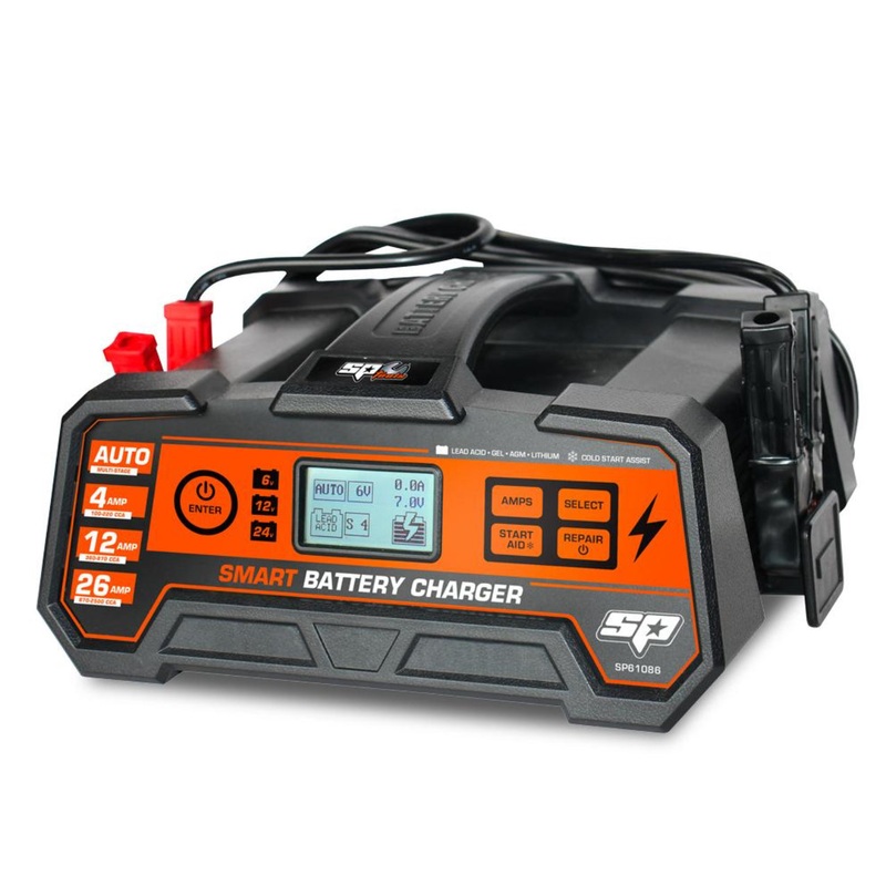 SP Tools SP61086 6, 12 & 24V 26A 8 Stage Multi Volt Smart Battery Charger