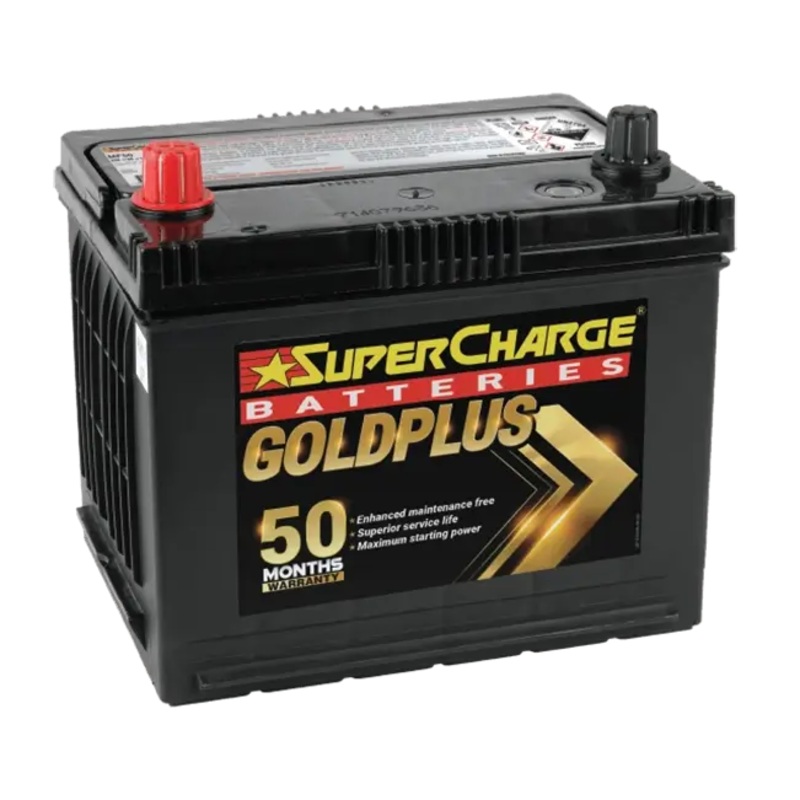 Supercharge GoldPlus MF50 Battery – 650 CCA, 40-Month Warranty