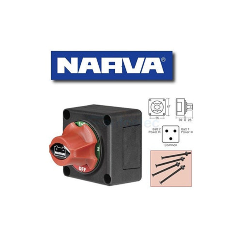 NARVA BATTERY MASTER SWITCH 4 WAY BOAT MARINE CARAVAN DUAL SYSTEM ISOLATOR NEW 61084BL