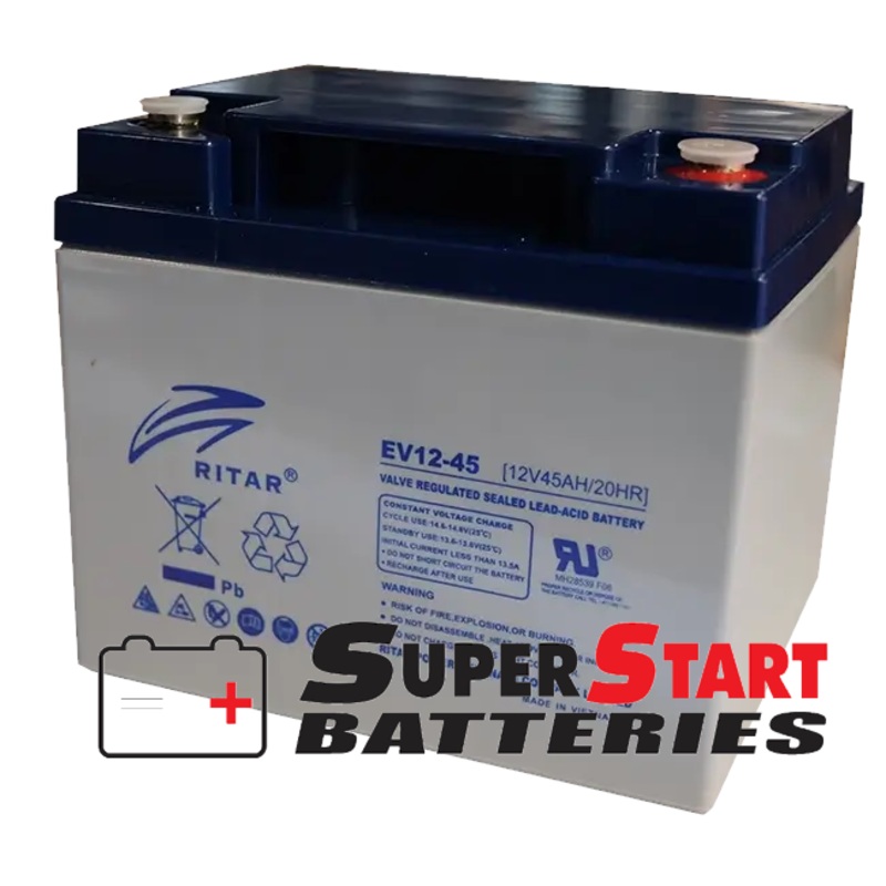 Ritar EV12-45 AGM Battery – 12V 45Ah Mobility Scooter