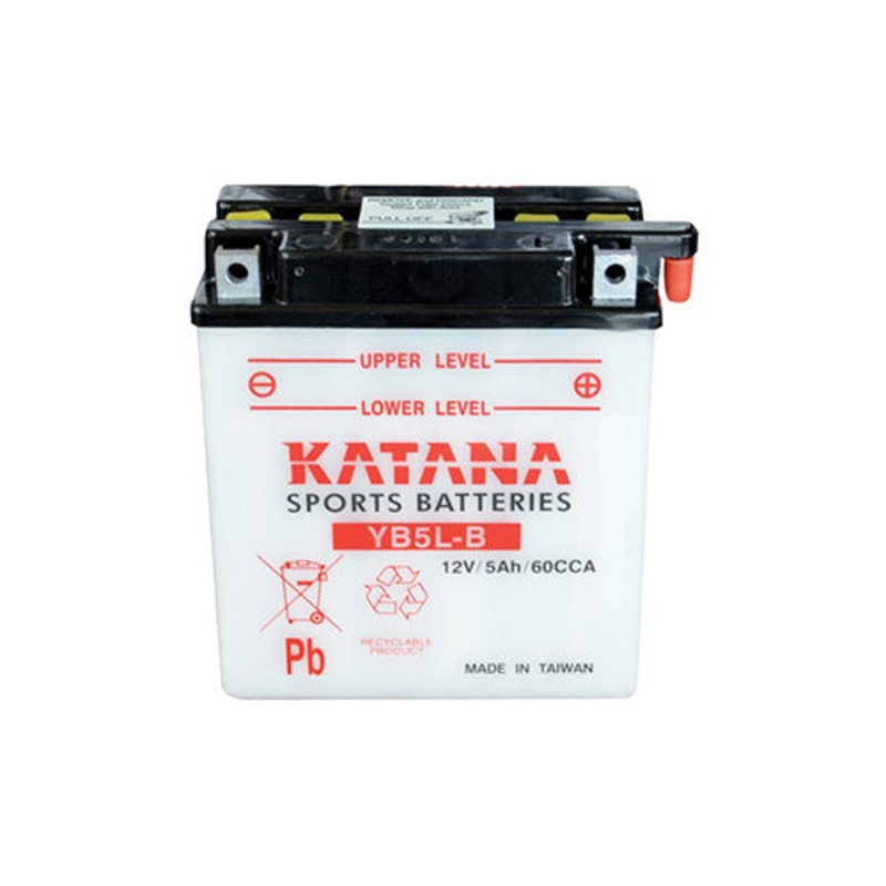12V Katana YB5L-B Conventional Motorcycle Battery 5Ah 60CCA
