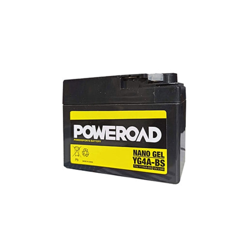 12V Scooter Motorbike Battery Poweroad Nano Gel YG4A-BS 2.5Ah