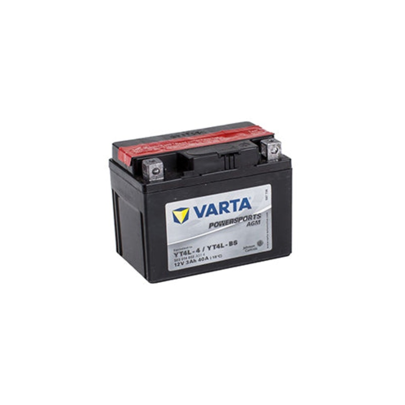 12V Varta YT4L-BS AGM Motorcycle Battery 3Ah 40CCA