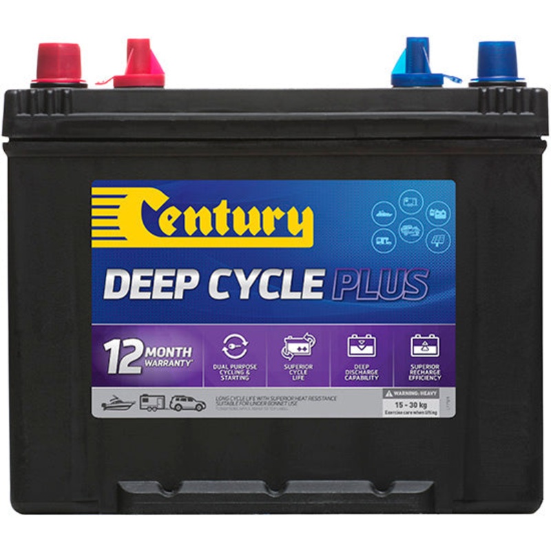 24DCMF Century Deep Cycle Battery 12V 600 CCA, 82 AH, 12-Month Warranty