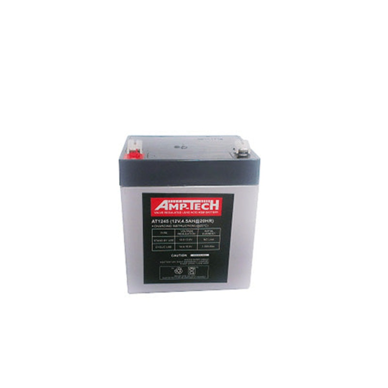 Amptech 12V 4.5AH AGM VRLA Sealed Battery | AT1245, 12-Month Warranty