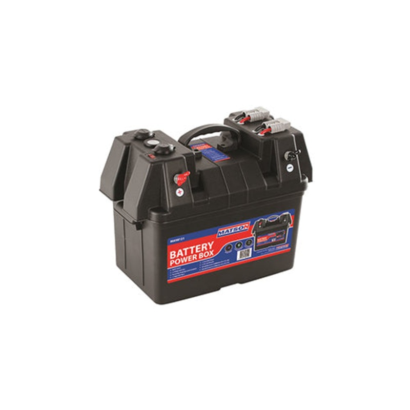 BATTERY POWER BOX AGM Deep Cycle Dual System 12V Isolator USB  MATSON MA98121