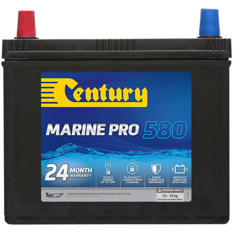 Century Marine Pro 580 Battery 12V 580CCA 52Ah (M57MF) – 24 Months Warranty