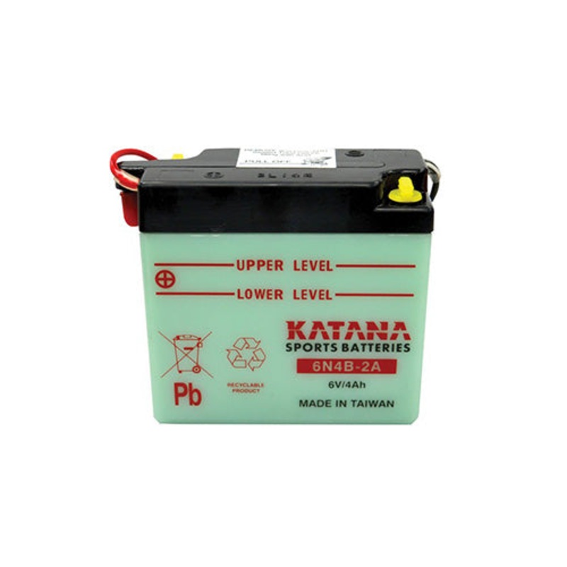 Katana 6V Motorcycle Battery 6N4B-2A | 4AH, 6-Month Warranty