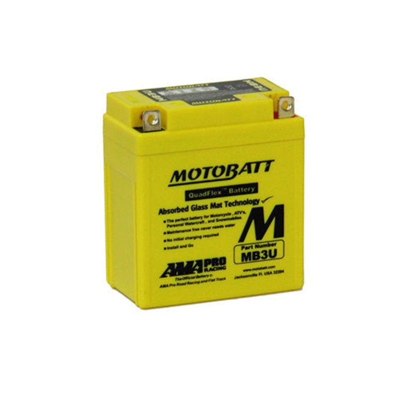 Motobatt Quadflex MB3U 12V 3AH Motorbike Battery | YB3L-A