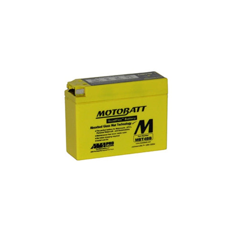 Motobatt Quadflex MBT4BB 12V 40CCA Motorbike Battery | YT14B-BS, YT4B-BS