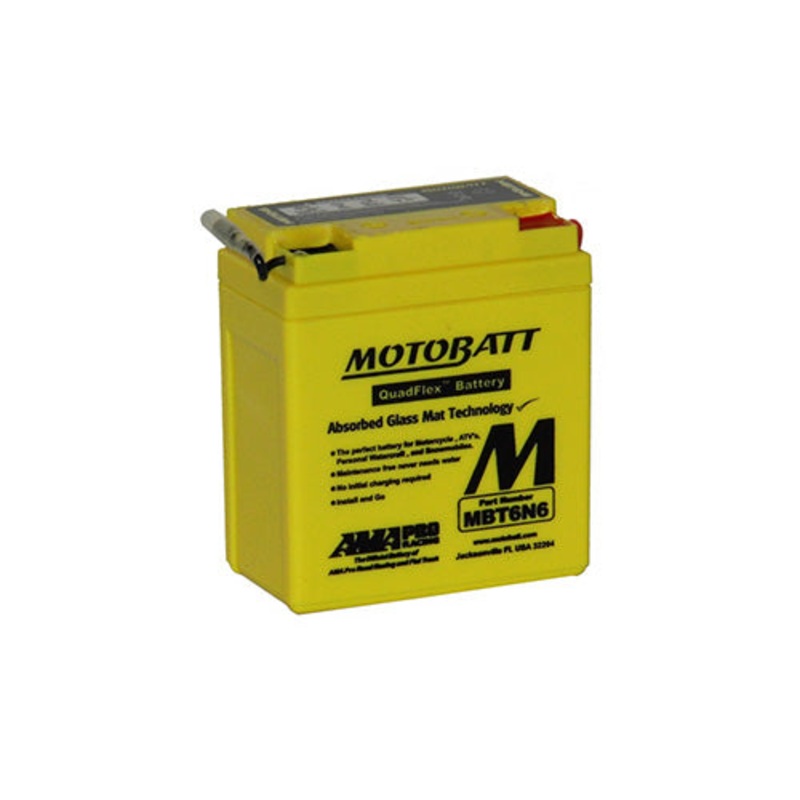 Motobatt Quadflex MBT6N6 6V Motorbike Battery | 6N61B, 6N63B