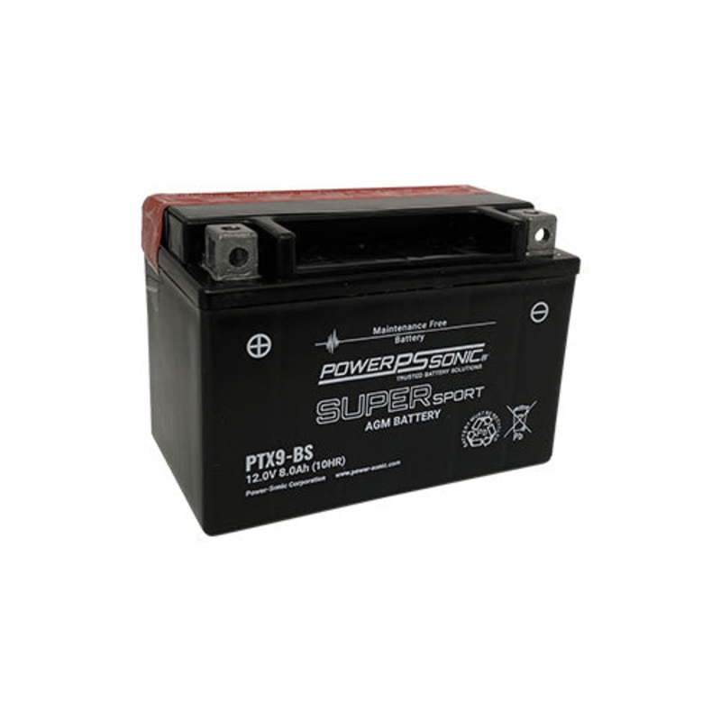 Power Sonic AGM Motorcycle Battery 12V 8Ah 120CCA (PTX9-BS)
