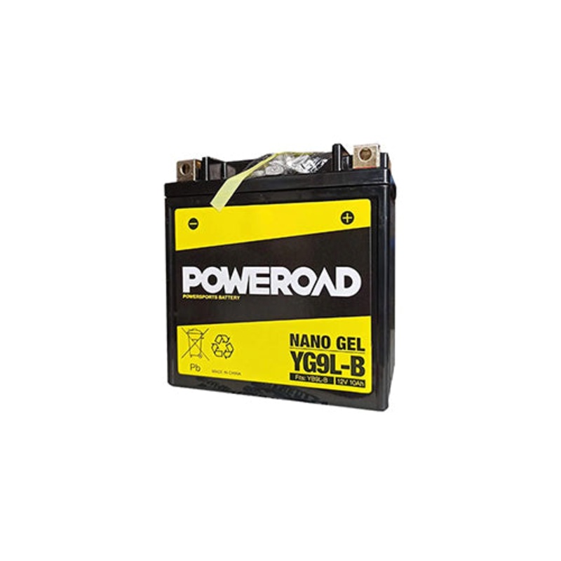 Poweroad Nano Gel Motorbike Battery 12V 10Ah YG9L-B (YB9L-B)