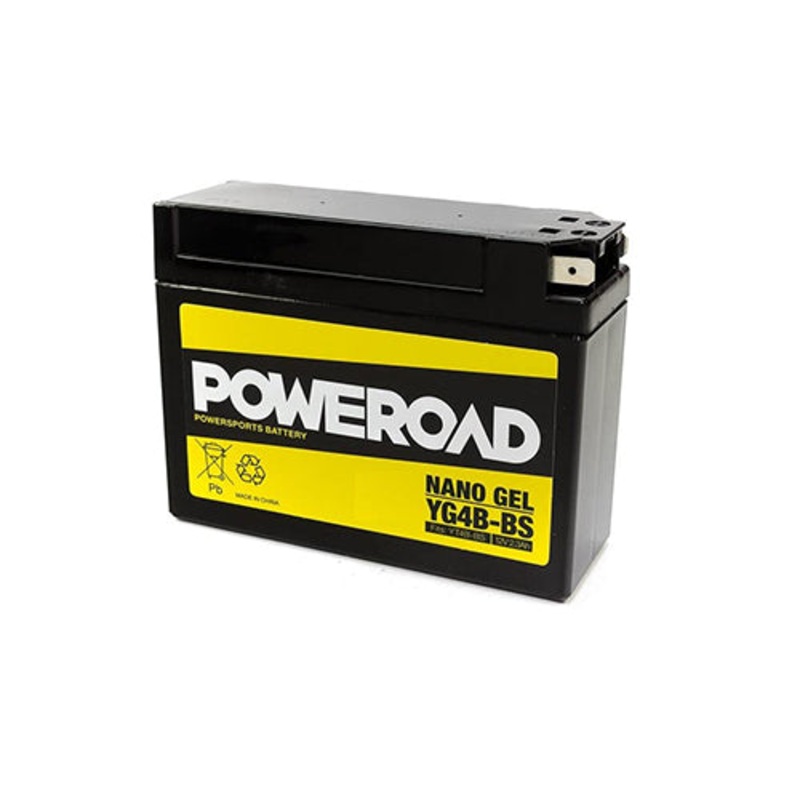 Poweroad Nano Gel Motorbike Battery 12V 2.5Ah YG4B-BS (YT4B-BS)
