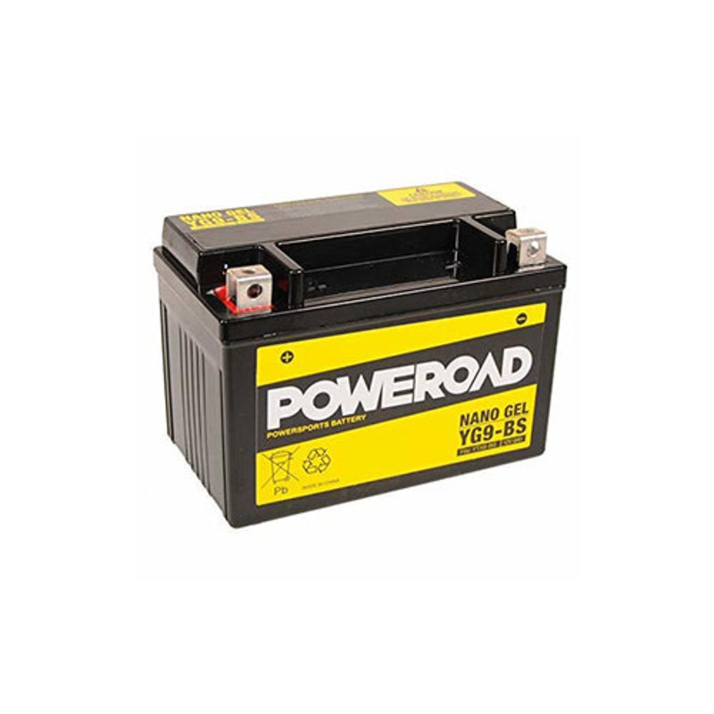 Poweroad Nano Gel Motorbike Battery 12V 9Ah YG9BS (YTX9-BS)