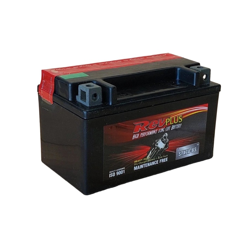 Revplus AGM Motorcycle Battery 12V 6Ah 90CCA (STX7A-BS)