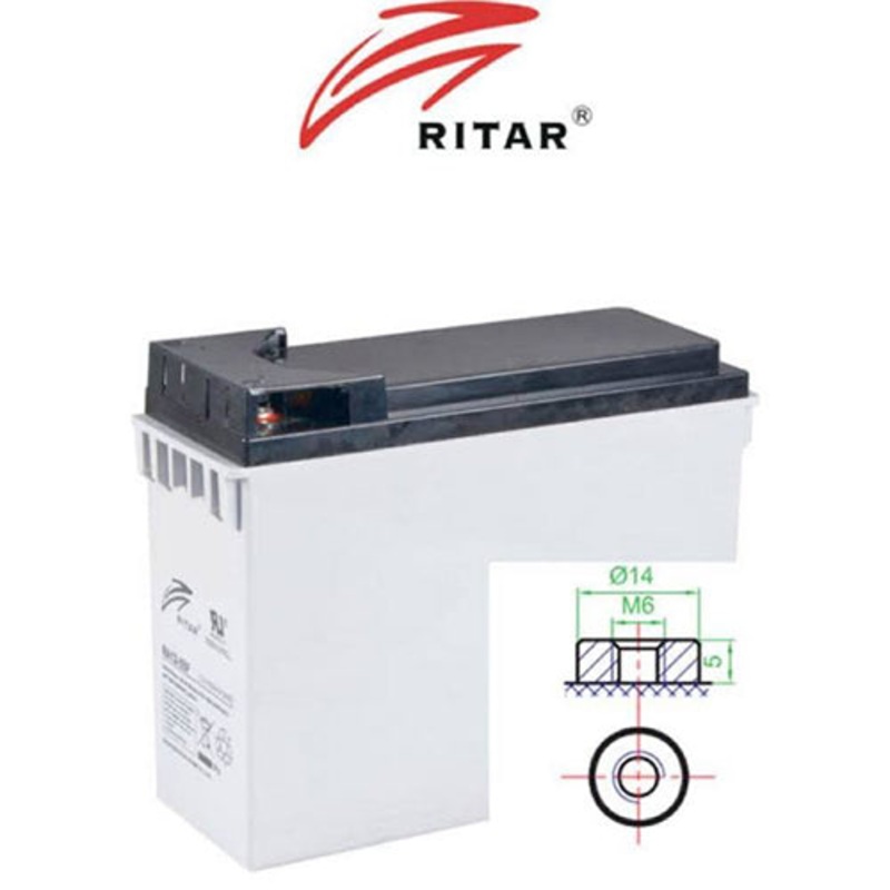 Ritar RA12-55F 12V 55Ah AGM Front Terminal Deep Cycle Battery