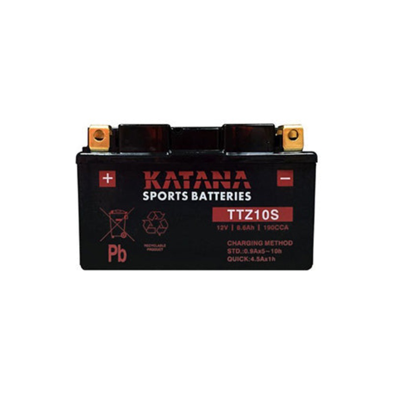 12V Katana TTZ10S Premium Maintenance Free Motorcycle Battery 9Ah