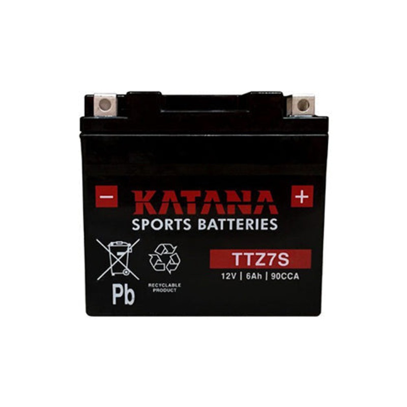 12V Katana TTZ7S Premium Maintenance Free Motorcycle Battery 6Ah