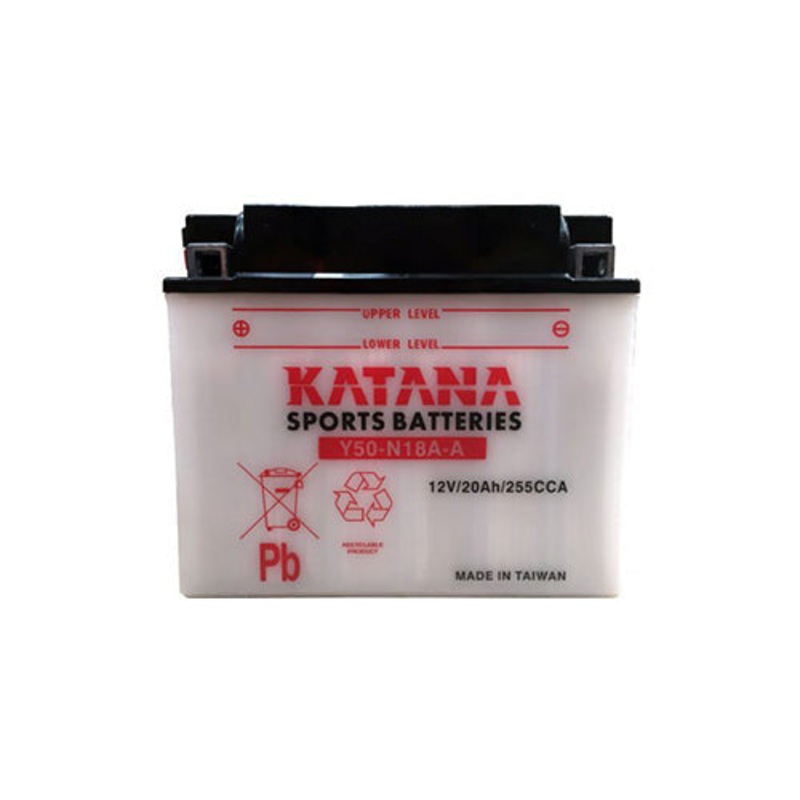 12V Katana Y50-N18L-A Conventional Motorcycle Battery 20Ah 240CCA