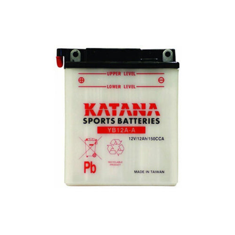 12V Katana YB12A-A Conventional Motorcycle Battery 12Ah 150CCA