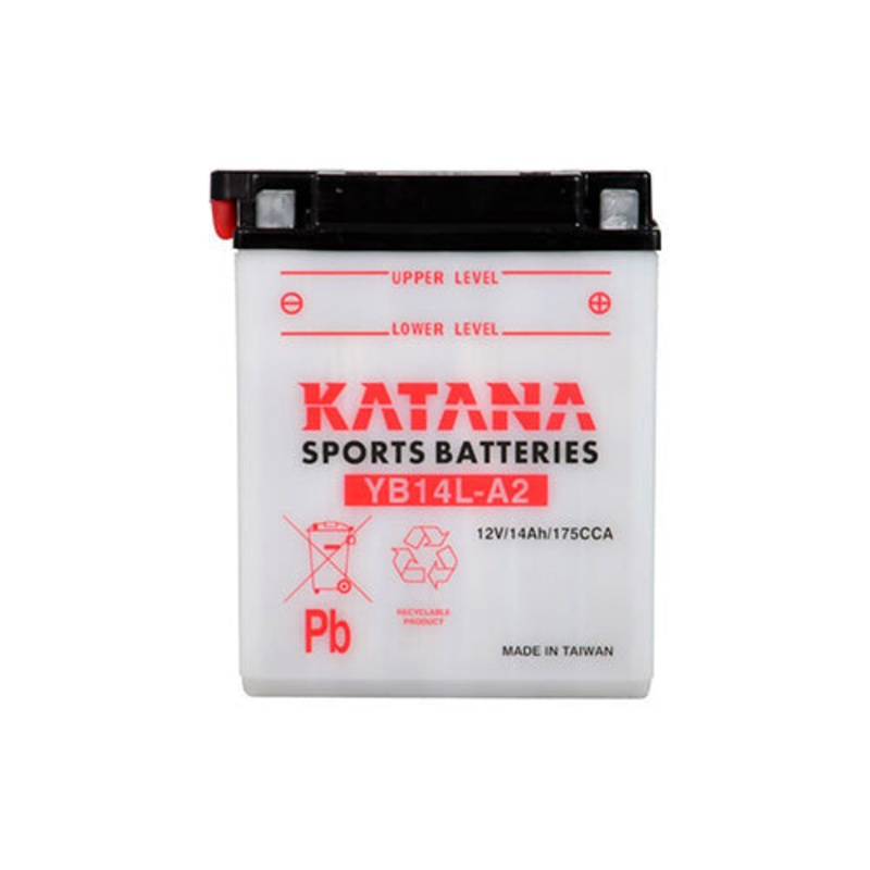 12V Katana YB14L-A2 Conventional Motorcycle Battery 14Ah 175CCA