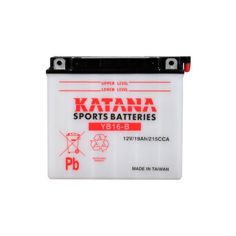 12V Katana YB16-B Conventional Motorcycle Battery 19Ah 215CCA
