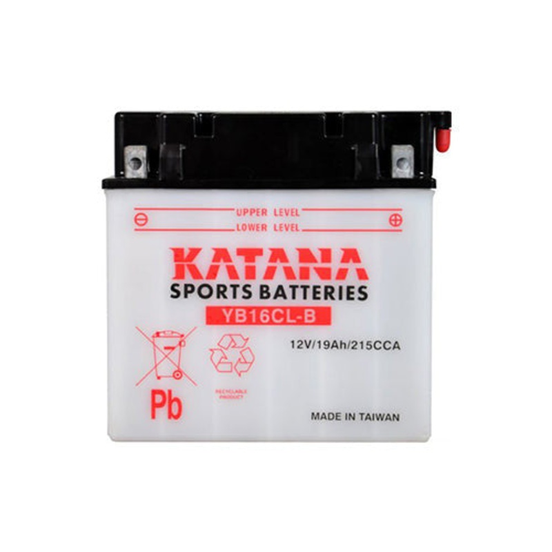 12V Katana YB16CL-B Conventional Motorcycle Battery 19Ah 215CCA
