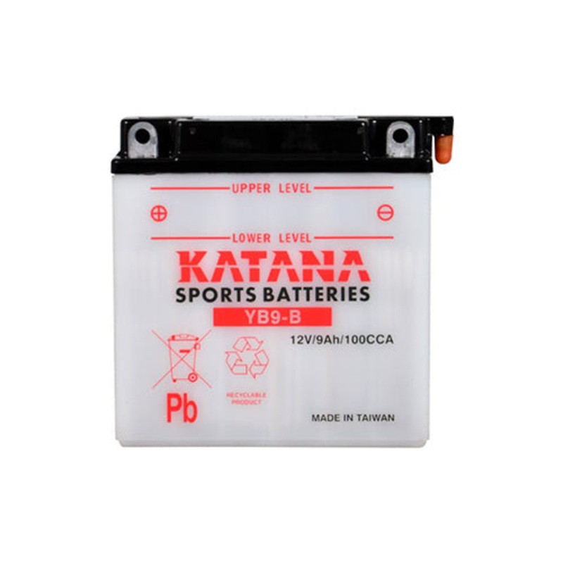 12V Katana YB9-B Conventional Motorcycle Battery 9Ah 115CCA