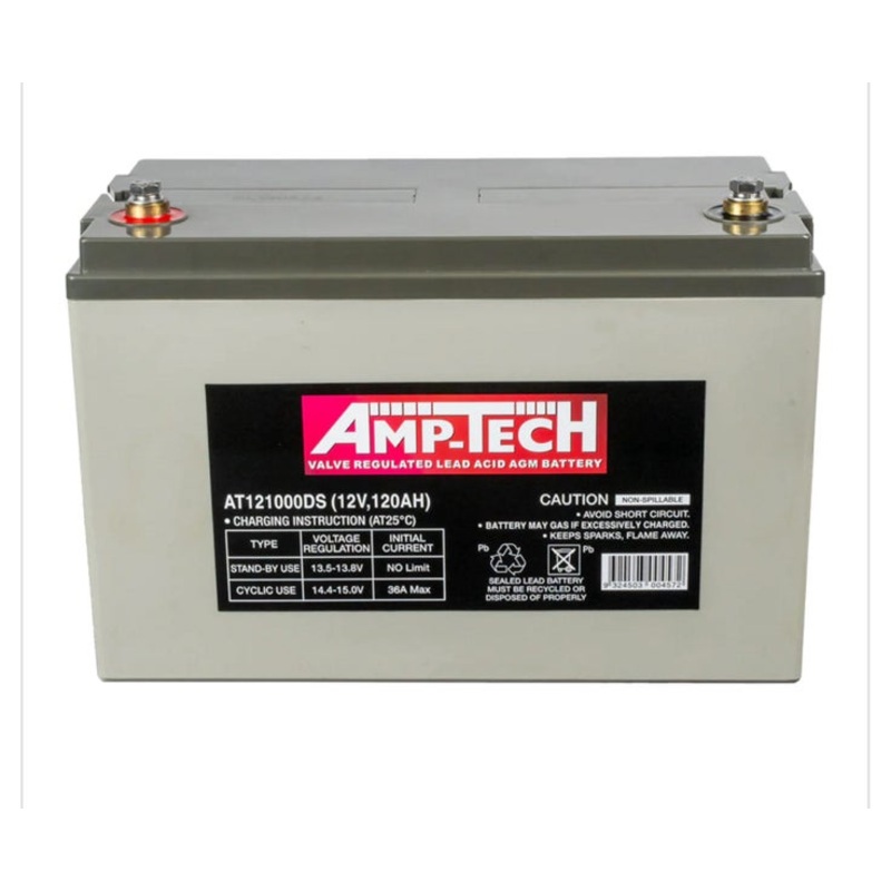 Amptech 121000DS Deep Cycle AGM Battery 120Ah