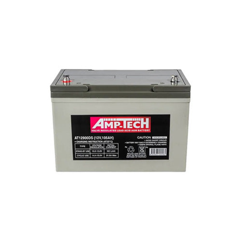 AMPTECH AT12900DS Deep Cycle AGM Battery 105Ah