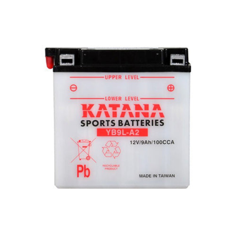 Katana YB9L-A2 Conventional Motorcycle Battery 12V 9AH – 6-Month Warranty